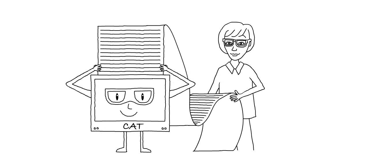 Once optimised, Ellie presents the document to CAT.