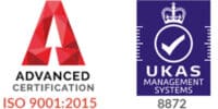 Advanced Certification ISO 9001:2015 UKAS Logo